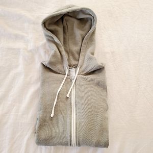 Soft Gray/Green Zip Up